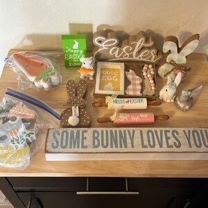 13. Misc lot of Easter decor